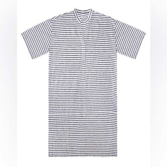 ESBY APPAREL- Gemma Sheer Striped 100% Linen Maxi Caftan Dress - 3X / 4X - Picture 5 of 15